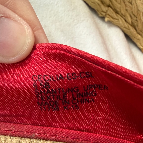 Lauren Ralph Lauren Red Espadrille Wedges - Picture 5 of 8